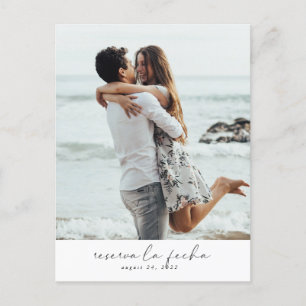 Cartão Postal De Anúncio Foto moderna Salva o PostCard de data