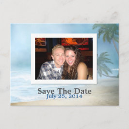 Cartão Postal De Anúncio Foto Personalizada De Fantasy Beach Casamento Salv