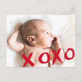 Cartão Postal De Anúncio Foto personalizada do bebê do Dia de os namorados 