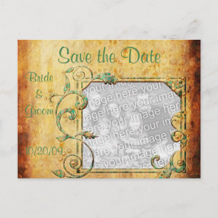 Cartão Postal De Anúncio Foto personalizada do pergaminho KRW Vintage para 