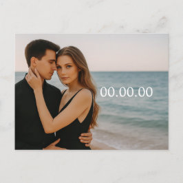 Cartão Postal De Anúncio Foto personalizada Salvar o Cartão-postal de data