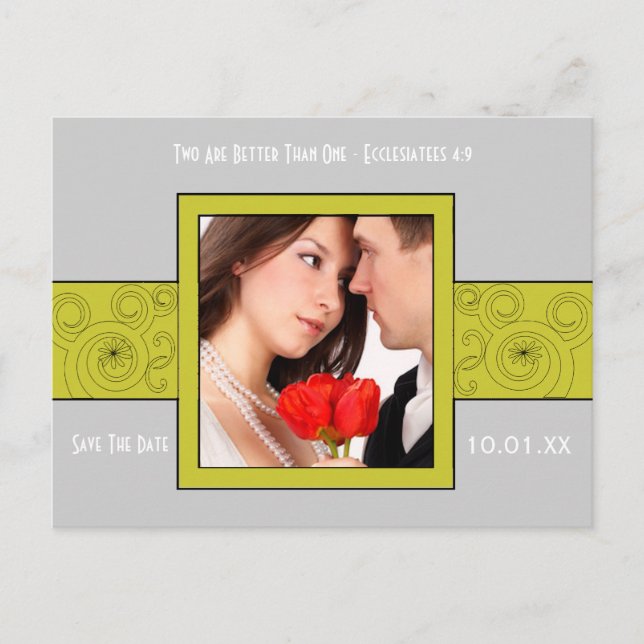 Cartão Postal De Anúncio Foto: Salvar a data (Frente)