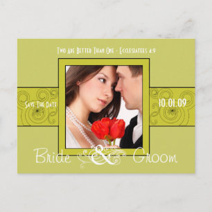 Cartão Postal De Anúncio Foto Salvar Data