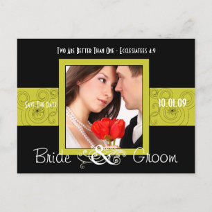 Cartão Postal De Anúncio Foto Salvar Data