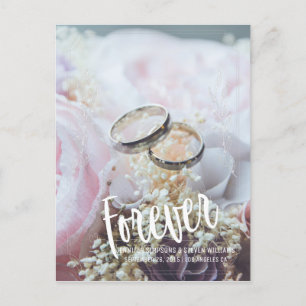 Cartão Postal De Anúncio Foto: Salve a data para sempre floral