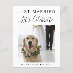 Cartão Postal De Anúncio Fotos de Casamento Recém-Casados Festa de Casament