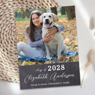 Cartão Postal De Anúncio Fotos de Graduados Modernos Quadro de Giz Personal