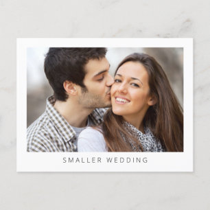 Cartão Postal De Anúncio Fotos Simples de Casamento Pequeno e Intimo