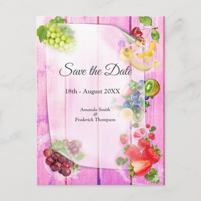 Cartão Postal De Anúncio Frutas tropicais de água doce (Frente)