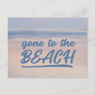 Cartão Postal De Anúncio Fui para a praia! Novos cartões-postais de endereç