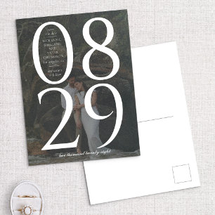 Cartão Postal De Anúncio Fundo de Fotografias de Data Grande e Negrito Mode