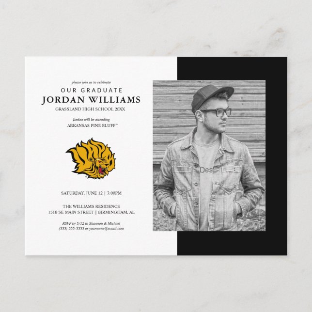 Cartão Postal De Anúncio Futuro Graduado UAPB Golden Lions (Frente)