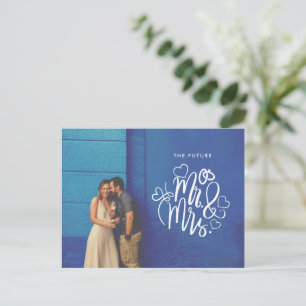 Cartão Postal De Anúncio Futuro Sr e Sra Foto do Casamento Salve a Data 