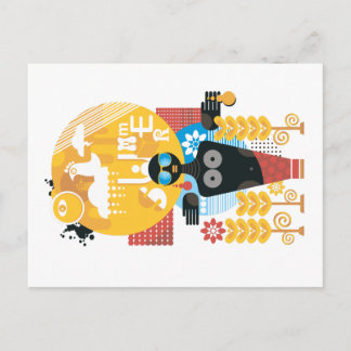 Cartão Postal De Anúncio garota de verão