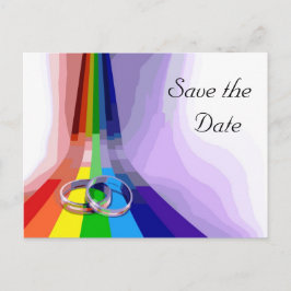 Cartão Postal De Anúncio Gay Wedding Save the Date