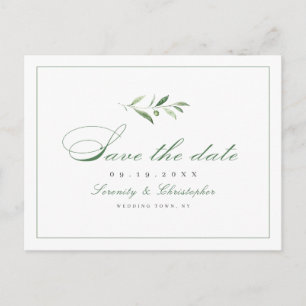 Cartão Postal De Anúncio Geração de Script de Elegância Clássica salvar a d