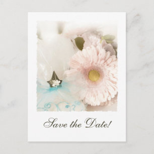 Cartão Postal De Anúncio Gerber Daisy Wedding Salva Cartão-postal