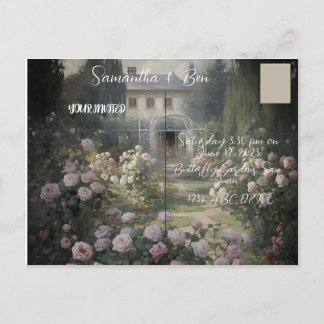 Cartão Postal De Anúncio Gnomo Bonito Casando-se