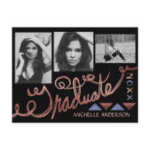 Graduação 2023 Foto Colagem Faux Rosa Gold Foil