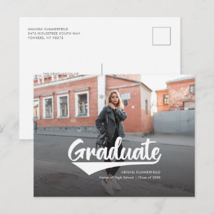 Cartão Postal De Anúncio Graduação 2024 Foto Moderna