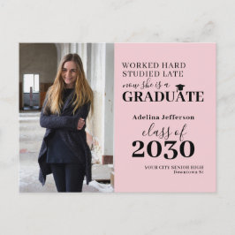 Cartão Postal De Anúncio Graduação da tipografia do formando de fotografia