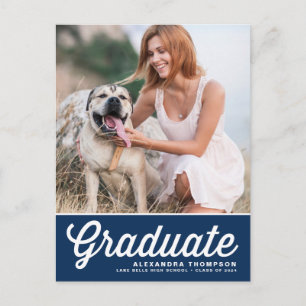 Cartão Postal De Anúncio Graduação de Fotografia com Tipografia em Negrito 
