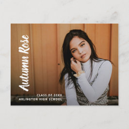 Cartão Postal De Anúncio Graduação de Rapariga de Colagem de Fotos do Nome 