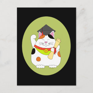 Cartão Postal De Anúncio Graduação Maneki Neko
