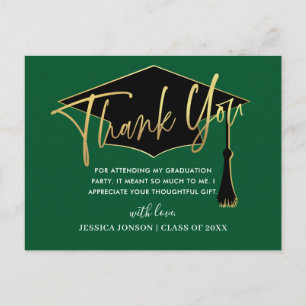 Cartão Postal De Anúncio Graduação Simples Moderna - Obrigado