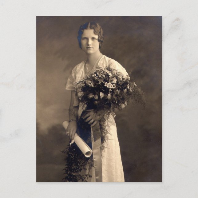 Cartão Postal De Anúncio Graduação Vintage (Frente)