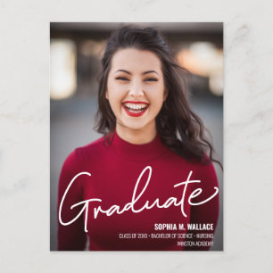 Cartão Postal De Anúncio Graduada em Enfermagem Personalizada com Foto
