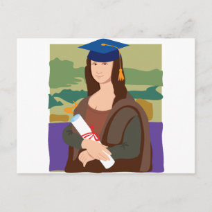 Cartão Postal De Anúncio Graduado Mona Lisa