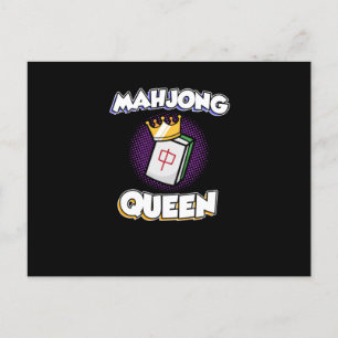 Cartão Postal De Anúncio Gráfico dos jogos do jogador Mahjong Queen Game