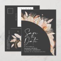 Gramínea pampas elegante botânica preta moderna