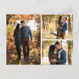 Cartão Postal De Anúncio Guardar a Data Colagem de Fotos Florais de Margari