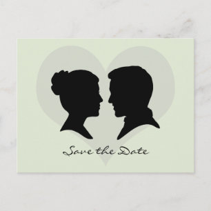 Cartão Postal De Anúncio Guardar o Cartão-Postal de Casamento de Data