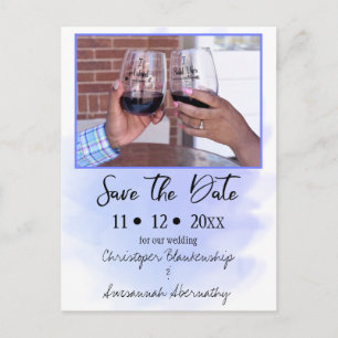 Cartão Postal De Anúncio Guardar O Casamento Simples De Fotografia Personal