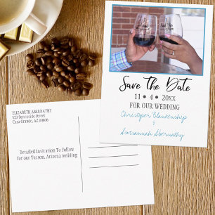 Cartão Postal De Anúncio Guardar O Casamento Simples De Fotografia Personal