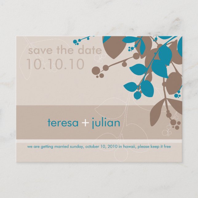 Cartão Postal De Anúncio GUARDE A DATA :: native 10 (Frente)