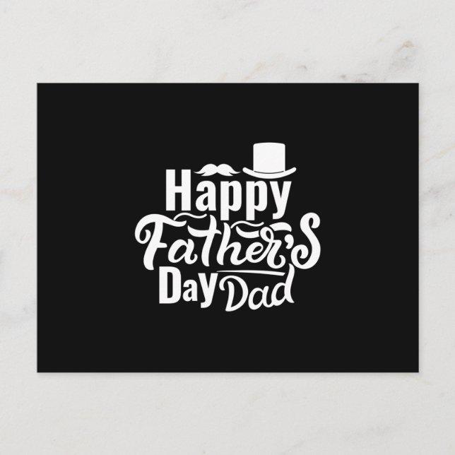 Cartão Postal De Anúncio Happy Fathers Day Dad Gift For Daddy (Frente)