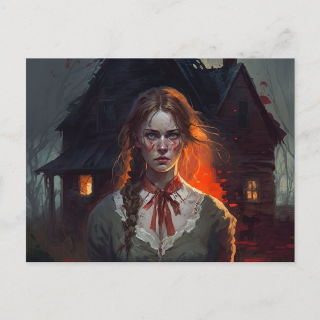 Cartão Postal De Anúncio Haunting house (Frente)