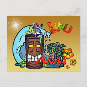 Cartão Postal De Anúncio Hawaiian Luau
