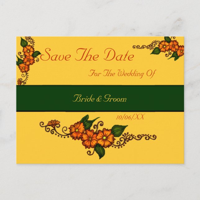 Cartão Postal De Anúncio Henna Flower (Frente)