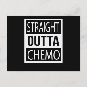 Cartão Postal De Anúncio Hetero Outta Chemo Engraçado Cancer de Batalha