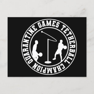 Cartão Postal De Anúncio Home Athletic Quarantine Games Tetherball Tênis