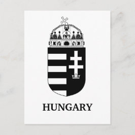 Cartão Postal De Anúncio Hungarian Coat of Arms Contemporary Monochrome Art