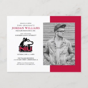 Cartão Postal De Anúncio Huskies do Norte de Illinois   Graduação