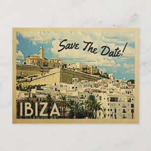 Cartão Postal De Anúncio Ibiza Salve A Data Vintage Espanha