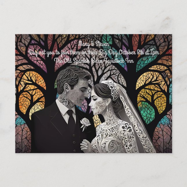 Cartão Postal De Anúncio Ideias e presentes de casamento (Frente)