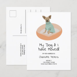 Cartão Postal De Anúncio Ilustração engraçada de cachorro chihuahua fofo se